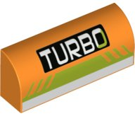 LEGO® onderdeel Dakpan Gebogen met Motief Oranje 6191pb032