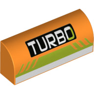 LEGO® onderdeel Dakpan Gebogen met Motief Oranje 6191pb032