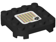 Plaatje in Gallery viewer laden, LEGO® onderdeel Plaat Aangepast met Motief Zwart 66792pb008