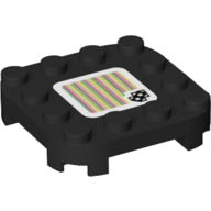 Plaatje in Gallery viewer laden, LEGO® onderdeel Plaat Aangepast met Motief Zwart 66792pb008