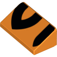 LEGO® los onderdeel Dakpan met Motief Oranje 85984pb340