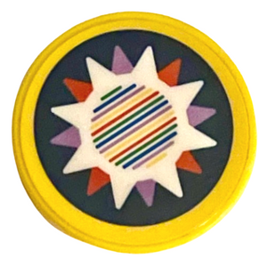 LEGO® los onderdeel Tegel Rond met Motief Geel 14769pb469