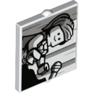 LEGO® Venster, Ruit en Luik met Motief Wit 60601pb032