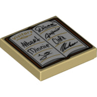 LEGO® los onderdeel Tegel met Motief Geelbruin 3068pb1887