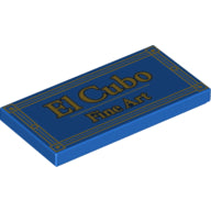 LEGO® los onderdeel Tegel met Motief Blauw 87079pb1076