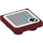 LEGO® Tegel Aangepast met Motief Donkerrood 11203pb080