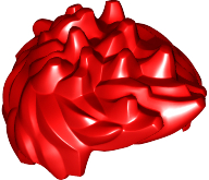 LEGO® los onderdeel Haar in kleur Rood 98385