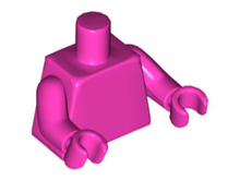 Plaatje in Gallery viewer laden, LEGO® los onderdeel Lijf in kleur Donker Roze 973c00