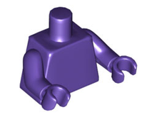 Plaatje in Gallery viewer laden, LEGO® los onderdeel Lijf in kleur Donkerpaars 973c00