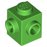 Plaatje in Gallery viewer laden, LEGO® los onderdeel Steen Aangepast in kleur Fel Groen 26604