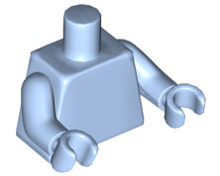 Plaatje in Gallery viewer laden, LEGO® los onderdeel Lijf in kleur Helder Lichtblauw 973c00