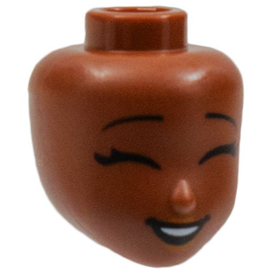 LEGO® los onderdeel Hoofd in kleur Roodachtig Bruin 81858