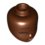 Plaatje in Gallery viewer laden, LEGO® los onderdeel Hoofd in kleur Roodachtig Bruin 81858