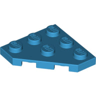 LEGO® los onderdeel Wig Plaat Donker Azuurblauw 2450