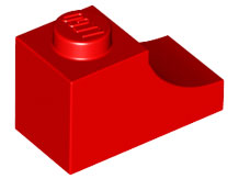 LEGO® los onderdeel Steen Boog in kleur Rood 78666