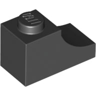 LEGO® los onderdeel Steen Boog in kleur Zwart 78666