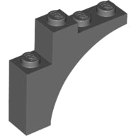 Plaatje in Gallery viewer laden, LEGO® onderdeel Steen Boog Donker Blauwachtig Grijs 80543