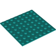 Plaatje in Gallery viewer laden, LEGO® los onderdeel Plaat Aangepast Donker Turkoois 79759c01