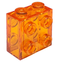 Plaatje in Gallery viewer laden, LEGO® los onderdeel Steen Aangepast Doorzichtig Oranje 80796