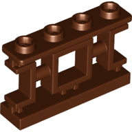 Plaatje in Gallery viewer laden, LEGO® los onderdeel Hek in kleur Roodachtig Bruin 32932