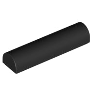 LEGO® los onderdeel Dakpan Gebogen in kleur Zwart 79756