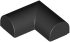 LEGO® los onderdeel Dakpan Gebogen in kleur Zwart 79757