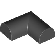LEGO® los onderdeel Dakpan Gebogen in kleur Zwart 79757