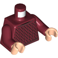 Plaatje in Gallery viewer laden, LEGO® los onderdeel Lijf met Motief Donkerrood 973pb4461c01