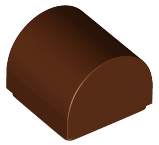 LEGO® los onderdeel Dakpan Gebogen Roodachtig Bruin 49307