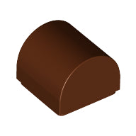 Plaatje in Gallery viewer laden, LEGO® los onderdeel Dakpan Gebogen Roodachtig Bruin 49307