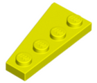 LEGO® los onderdeel Wig Plaat in kleur Neon geel 41769