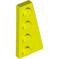 Plaatje in Gallery viewer laden, LEGO® los onderdeel Wig Plaat in kleur Neon geel 41769