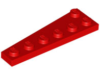 LEGO® los onderdeel Wig Plaat in kleur Rood 78444