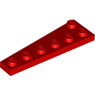 LEGO® los onderdeel Wig Plaat in kleur Rood 78444
