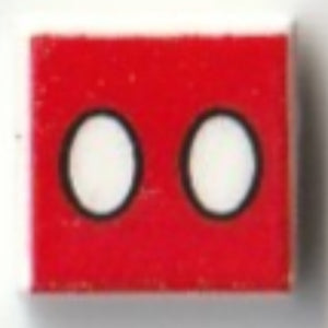 LEGO® los onderdeel Tegel met Motief in kleur Wit 3070pb254