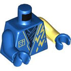 LEGO® los onderdeel Lijf met Motief Blauw 973pb4581c01