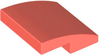LEGO® los onderdeel Dakpan Gebogen in kleur Koraal 15068