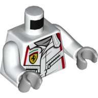 Plaatje in Gallery viewer laden, LEGO® los onderdeel Lijf met Motief Wit 973pb4664c01