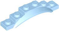 Plaatje in Gallery viewer laden, LEGO® los onderdeel Spatbord Helder Lichtblauw 62361