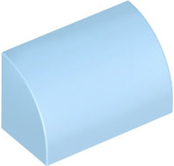 LEGO® los onderdeel Dakpan Gebogen Helder Lichtblauw 37352