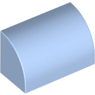 Plaatje in Gallery viewer laden, LEGO® los onderdeel Dakpan Gebogen Helder Lichtblauw 37352