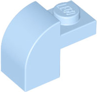 LEGO® los onderdeel Dakpan Gebogen Helder Lichtblauw 6091