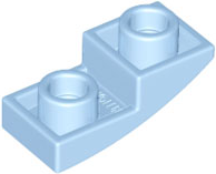 LEGO® los onderdeel Dakpan Gebogen Helder Lichtblauw 24201