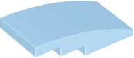 LEGO® los onderdeel Dakpan Gebogen Helder Lichtblauw 93606
