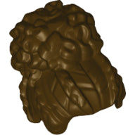 Plaatje in Gallery viewer laden, LEGO® los onderdeel Haar in kleur Donker Bruin 53126