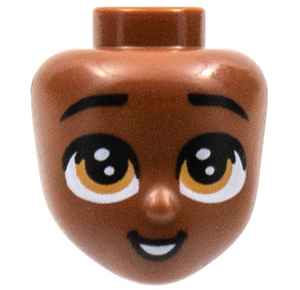 LEGO® los onderdeel Hoofd in kleur Roodachtig Bruin 83507