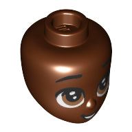 Plaatje in Gallery viewer laden, LEGO® los onderdeel Hoofd in kleur Roodachtig Bruin 83507