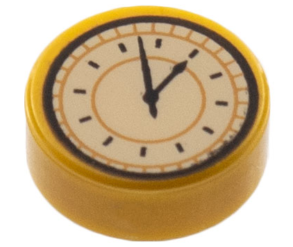 LEGO® onderdeel Tegel Rond met Motief Parel Goud 98138pb259