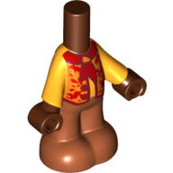 Plaatje in Gallery viewer laden, LEGO® Micro Doll Body Part Roodachtig Bruin bb1357pb009