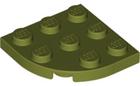 LEGO® los onderdeel Plaat Rond in kleur Olijfgroen 30357